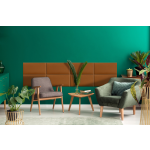 Gepolstertes Paneel in Honigfarbe